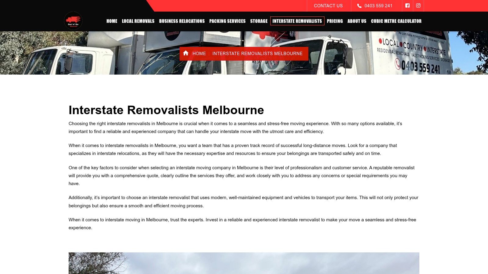 Interstate Removalists Melbourne